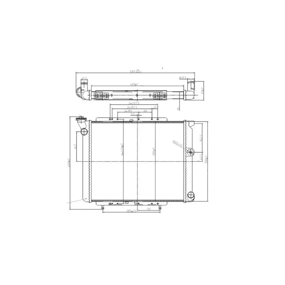 7702247462 RADYATOR R11 FLASH MT (460X396X34) ORIS