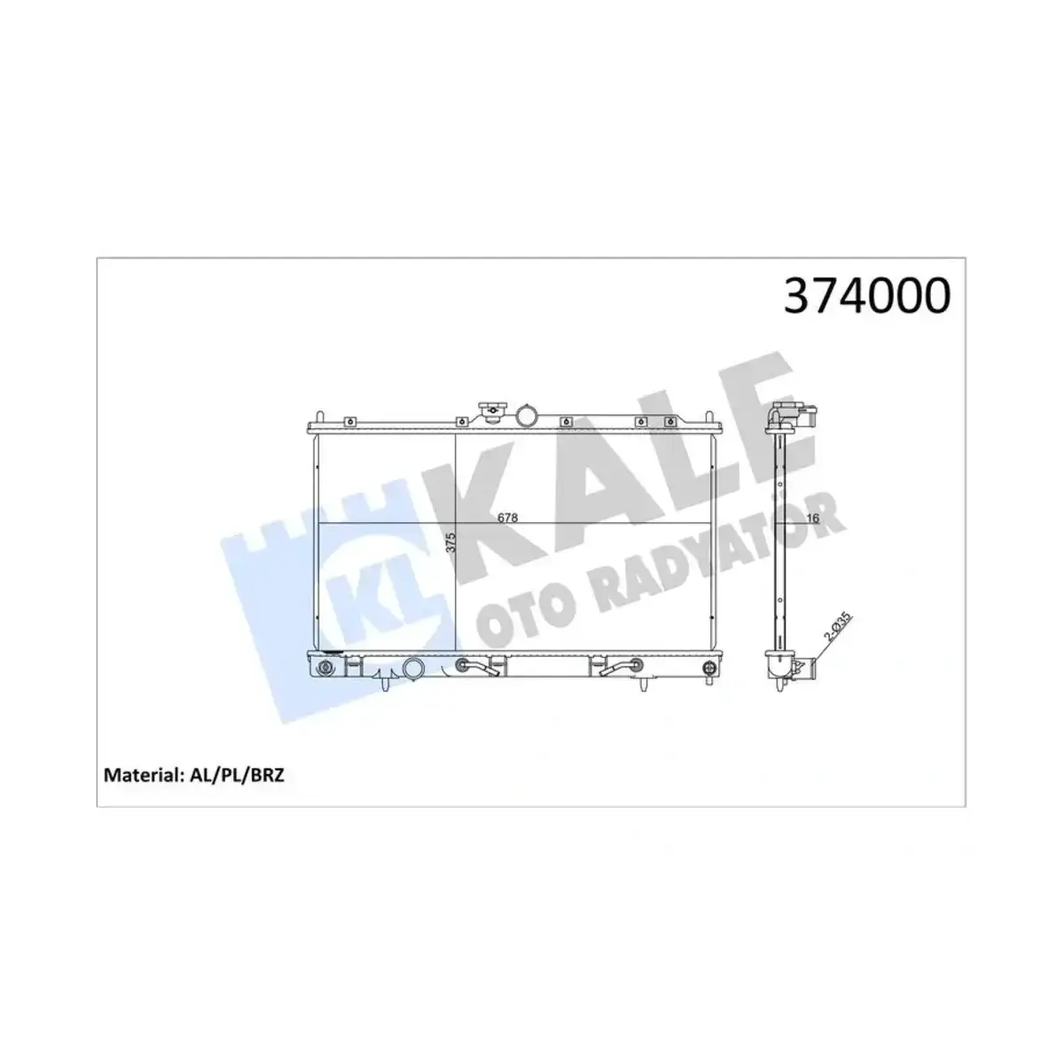 MR968858 RADYATOR (MT) AL PL BRZ KALE