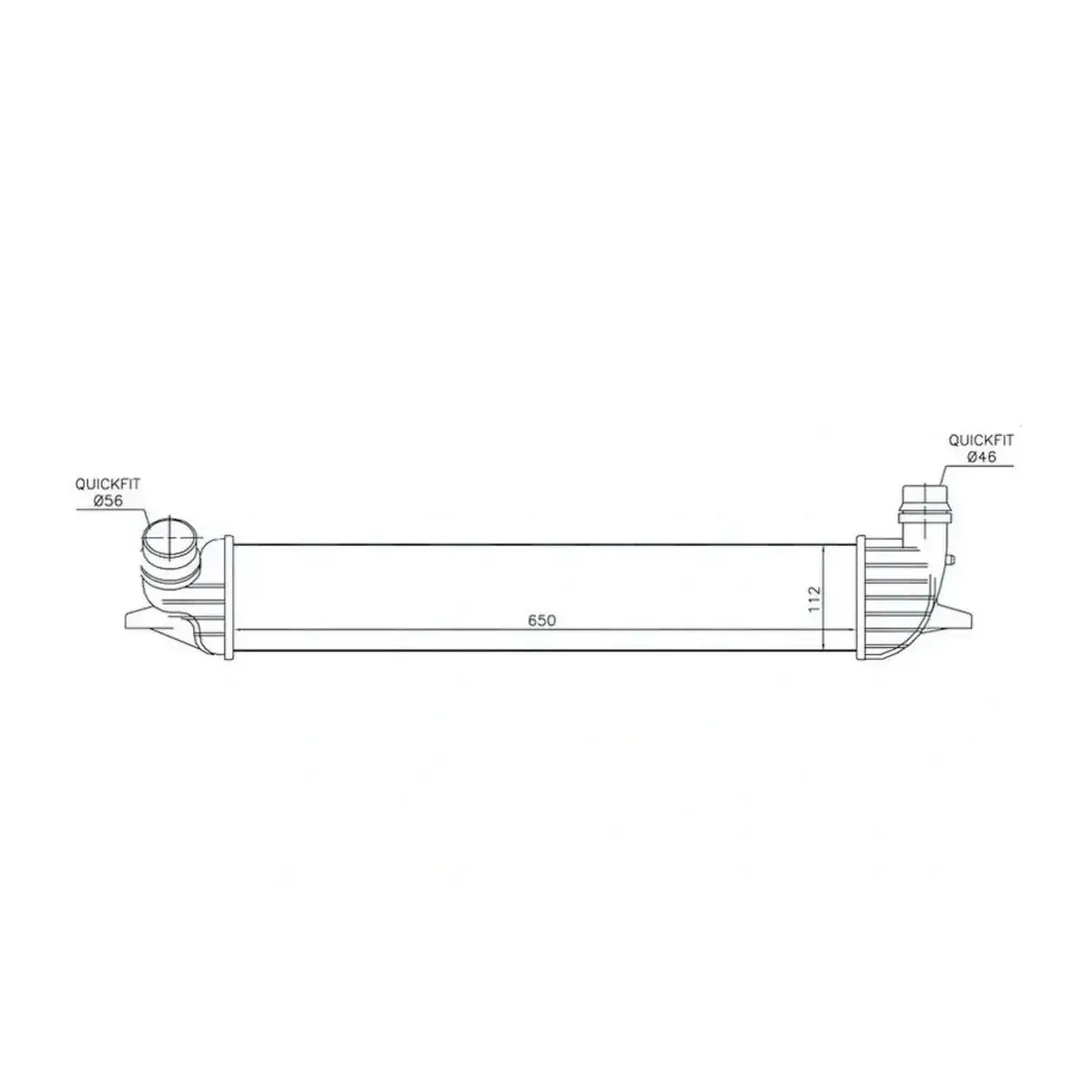 144960001R TURBO RADYATORU (INTERCOOLER) LAGUNA 2.0 DCI 2007> 96625 A M (650X112X108) ORIS