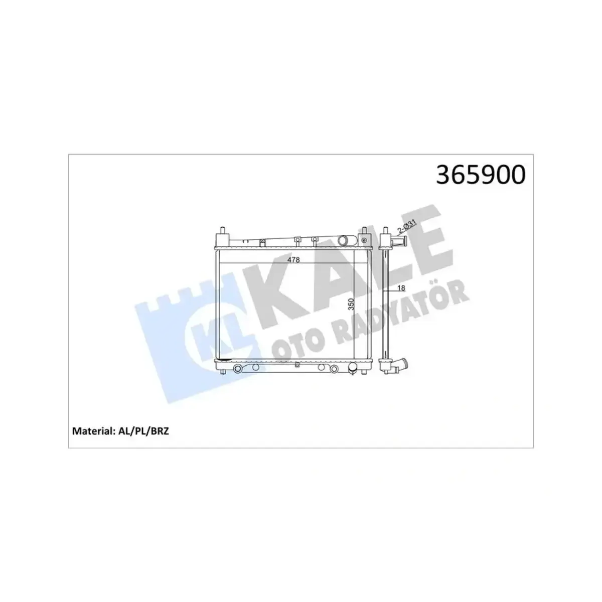 16400-21080 RADYATOR YARIS-YARIS VERSO (MT) AL PL BRZ KALE