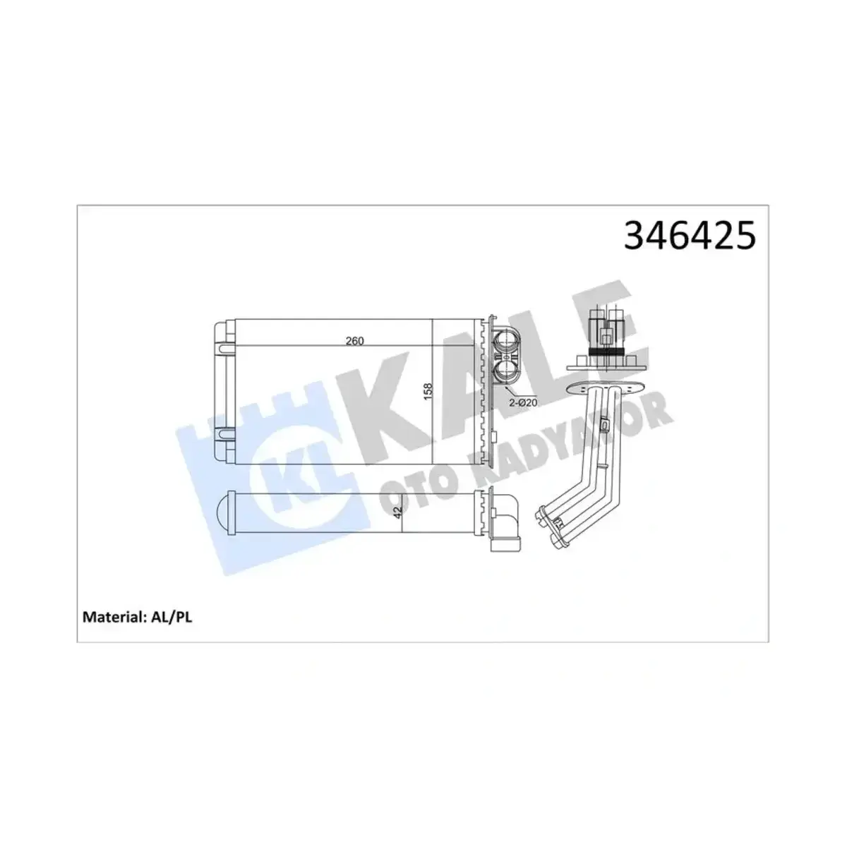 7701039481 KALORIFER LAGUNA I 1.6 1.8 2.0 (95-01) AL MKNK KALE