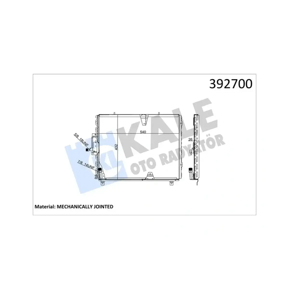 A1248301070 KONDENSER 200 E-200 CE-200 TE AL AL KALE