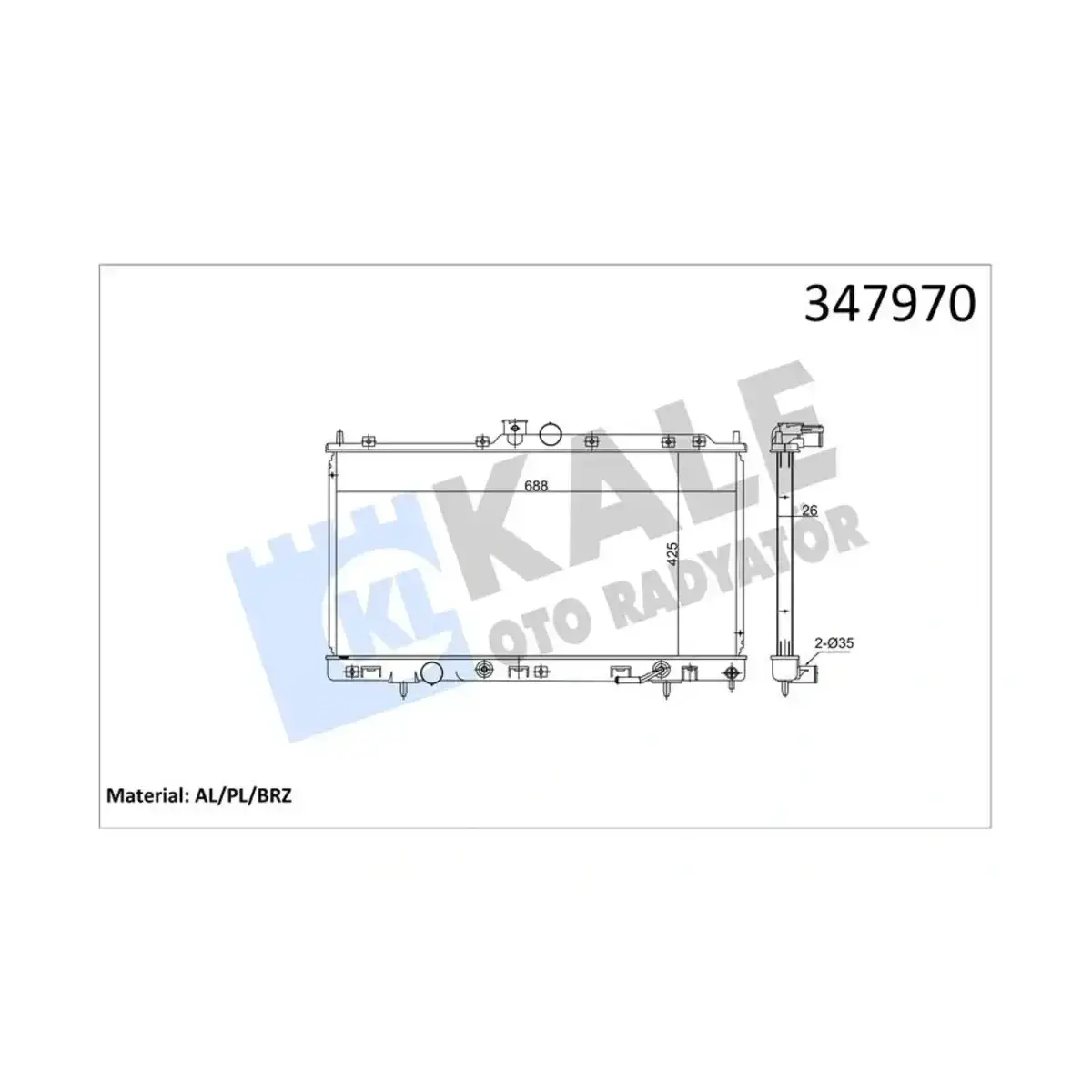 MN156319 RADYATOR OUTLANDER I (AT) AL PL BRZ KALE