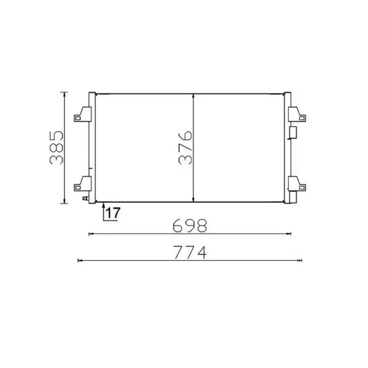8200008763 KLIMA RADYATORU (KONDANSER) LAGUNA II 1.6 16V 1.8 16V 2.0 16V 1.9DCI 01> (700x391x16) ORIS