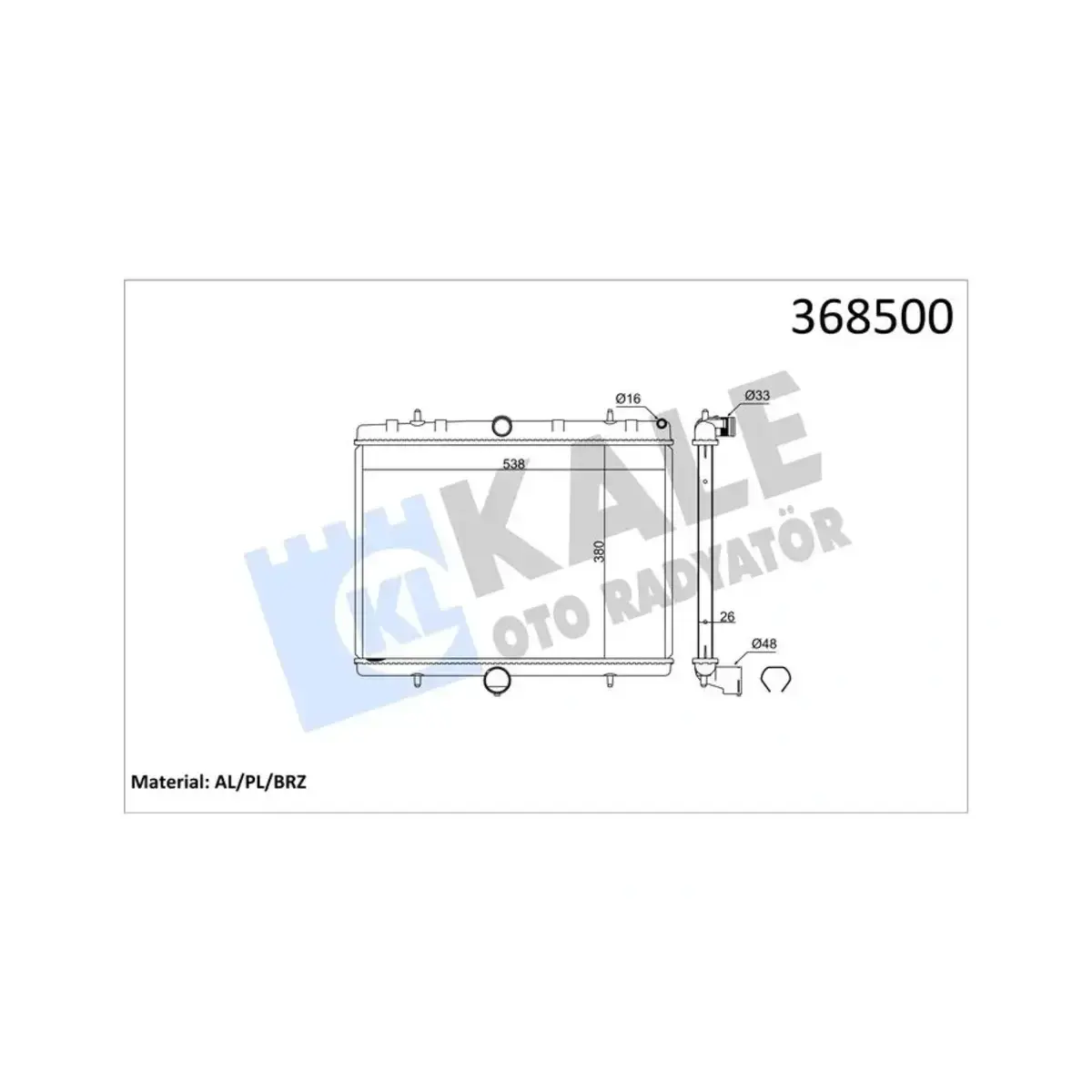 133368 RADYATOR EXPERT III-JUMPY III-SCUDO III 1.6HDI-2.0HDI P807-C8 2.0HDI 16V (MT) AL PL BRZ KALE 133368 RADYATOR EXPERT III-JUMPY III-SCUDO III 1.6HDI-2.0HDI P807-C8 2.0HDI 16V (MT) AL PL BRZ KALE