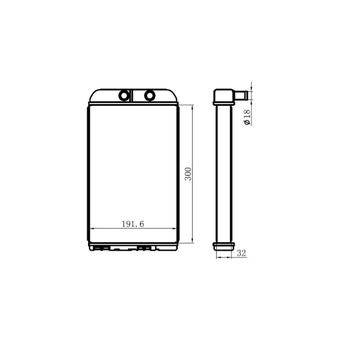 46722710 KALORIFER RADYATORU DUCATO 02> (300x192x32) (OTOM. MEK) ORIS