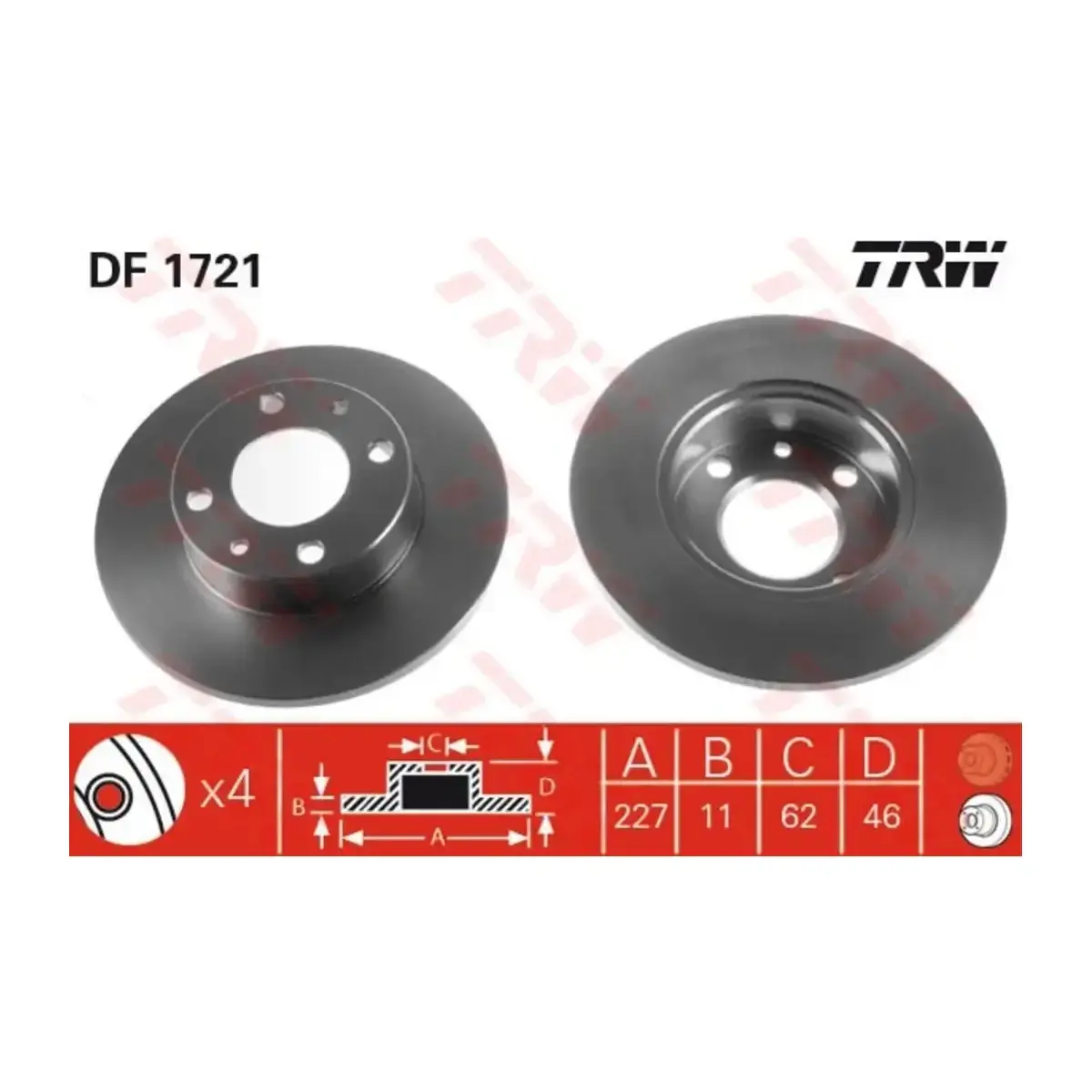 DF1721 FREN DISKI ON DELIKSIZ M131 1600 TRW