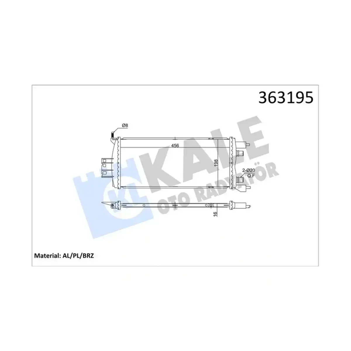 214100992R SU RADYATORU ARA SOGUTUCU BRAZING (456X198X16) SCENIC IV 1.5DCI 16=> (MT) KALE
