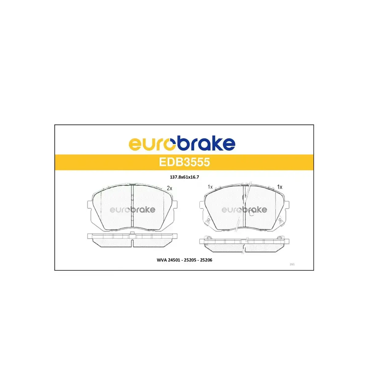 581013ZA10 FREN BALATASI ON TUCSON 10> IX35 2.0 CRDI 10> CARENS III 06> SPORTAGE 06> (D4EAD1B) EUROBRAKE