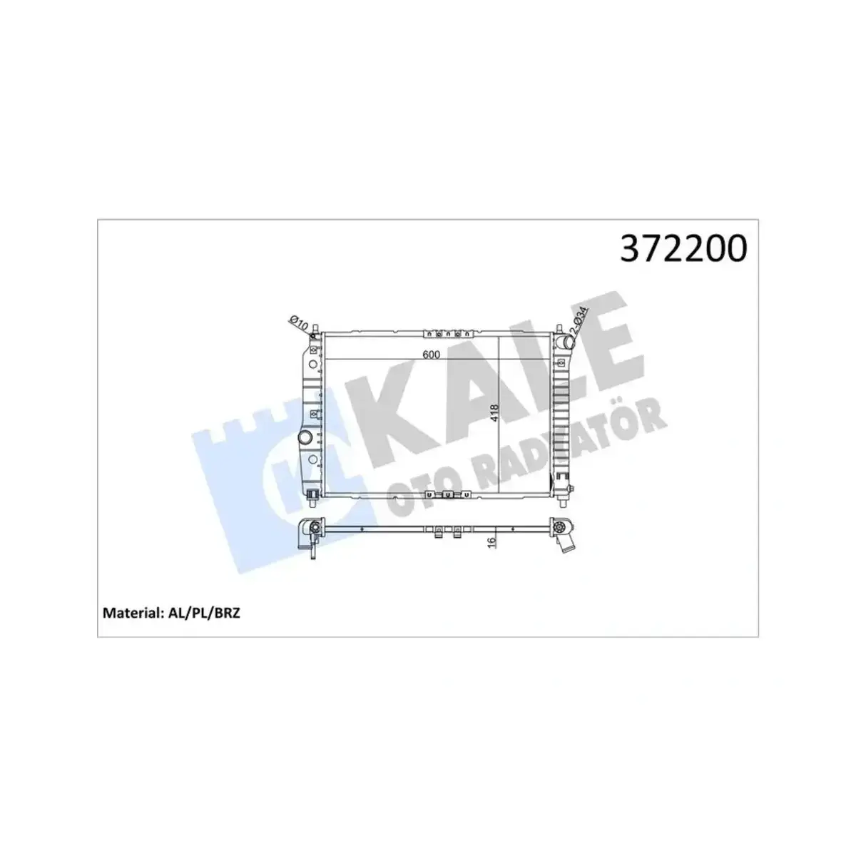 96444386 SU RADYATORU AVEO 1.4 16V DOHC M-T 2003- KALOS KALE