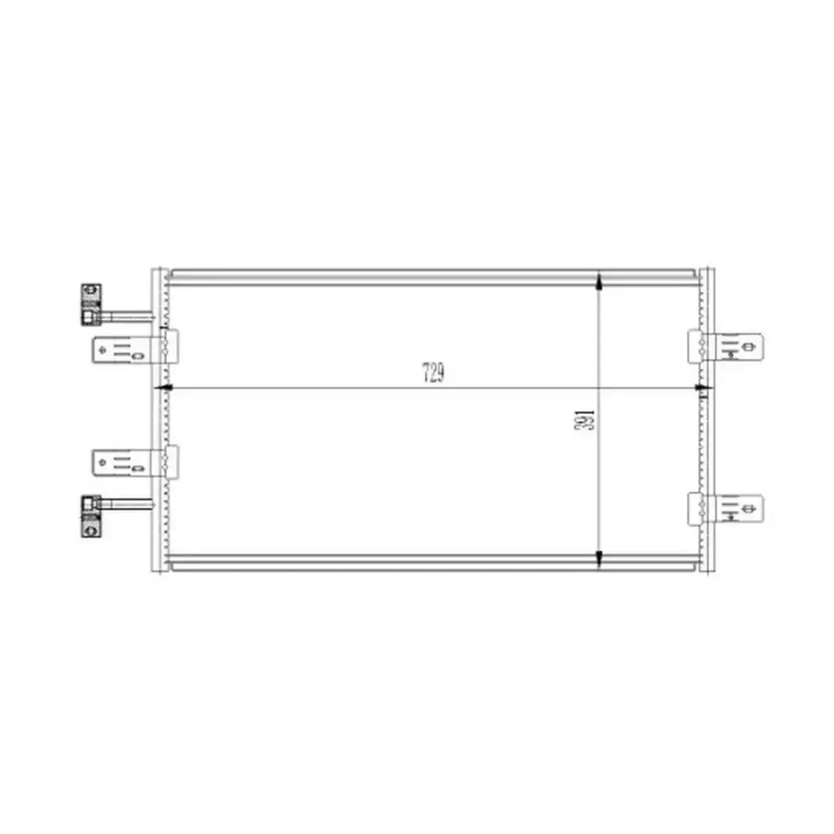 8200465480 KLIMA RADYATORU (KONDANSER) TRAFIC II 2.0 2.5 DCI VIVARO 2.0 2.5 CDTI 01> (OTO. MEK.) ORIS