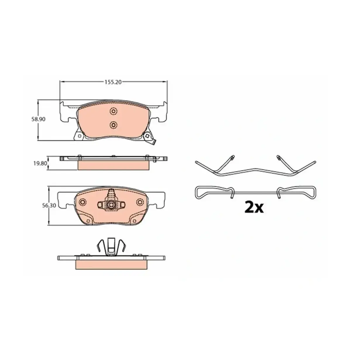 13478300 FREN BALATASI ON ASTRA K 2015- ASTRA K Sports Tourer 2015- TRW