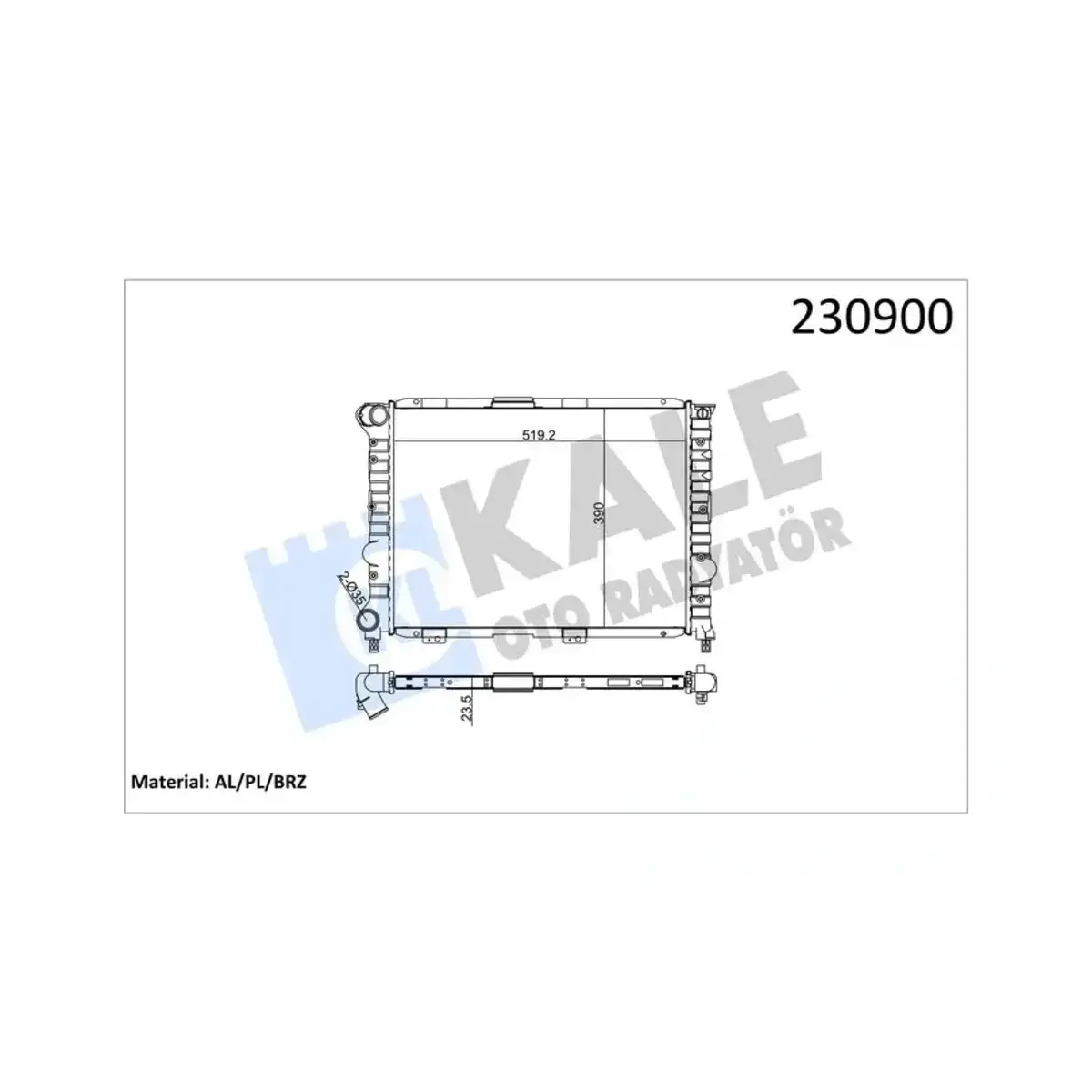 60651919 RADYATOR 156 1.6 1.8 2.0 16V TS (97 06) (NAC) (MT) AL/PL/BRZ KALE