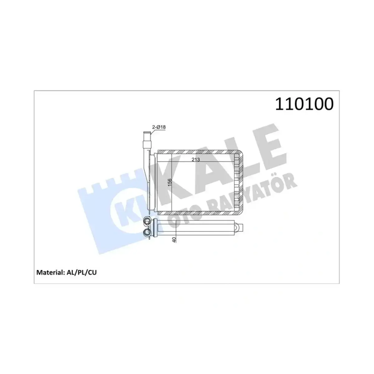 7702189173 KALORIFER R9 R11 (BAKIR BORULU) 2 SIRA CU+PL KALE