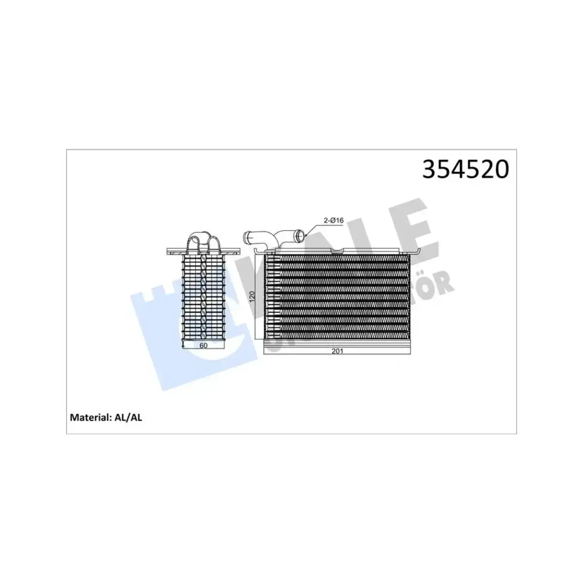 03F145749B INTERCOOLER A1 A3 - ALTEA ALTEA XL IBIZA IV LEON TOLEDO III TOLEDO IV - FABIA II OCTAVIA II RAPID RO KALE