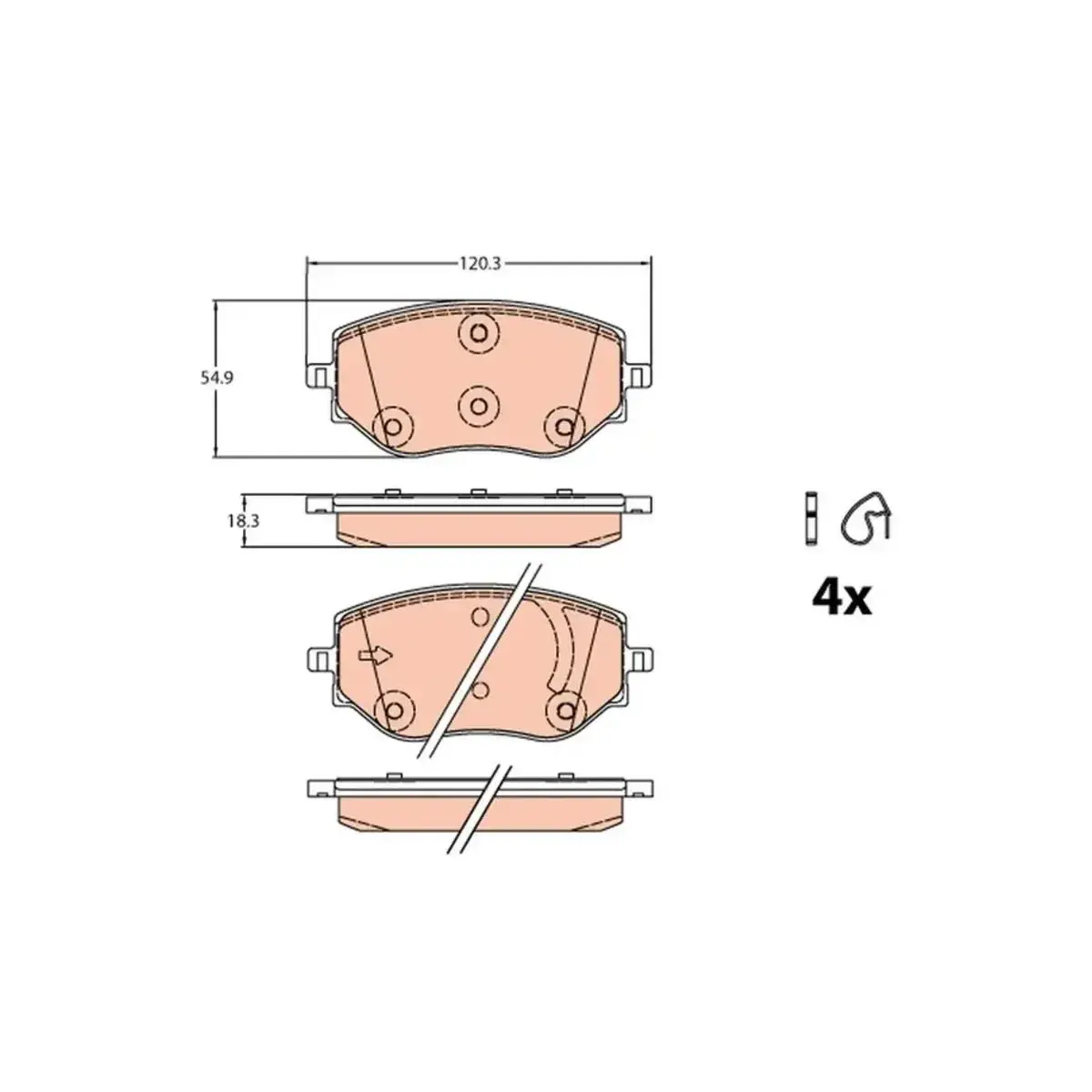 410608885R FREN BALATASI ON CLIO V 1.0 TCE MICRA 16 17 JANT TRW