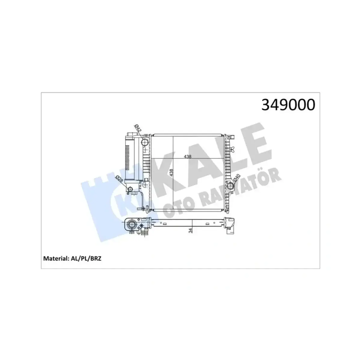 1247145 RADYATOR 3 (E30)-3 (E36)-Z3 (E36) (MT) AL PL BRZ KALE