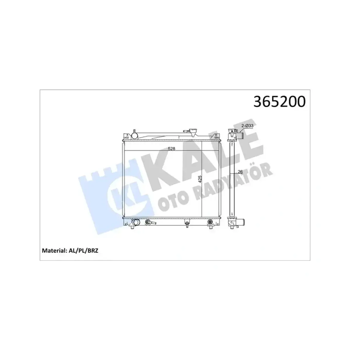 17700-77E30 RADYATOR GRAND VITARA I-VITARA (94-97) (AT) AL PL BRZ KALE