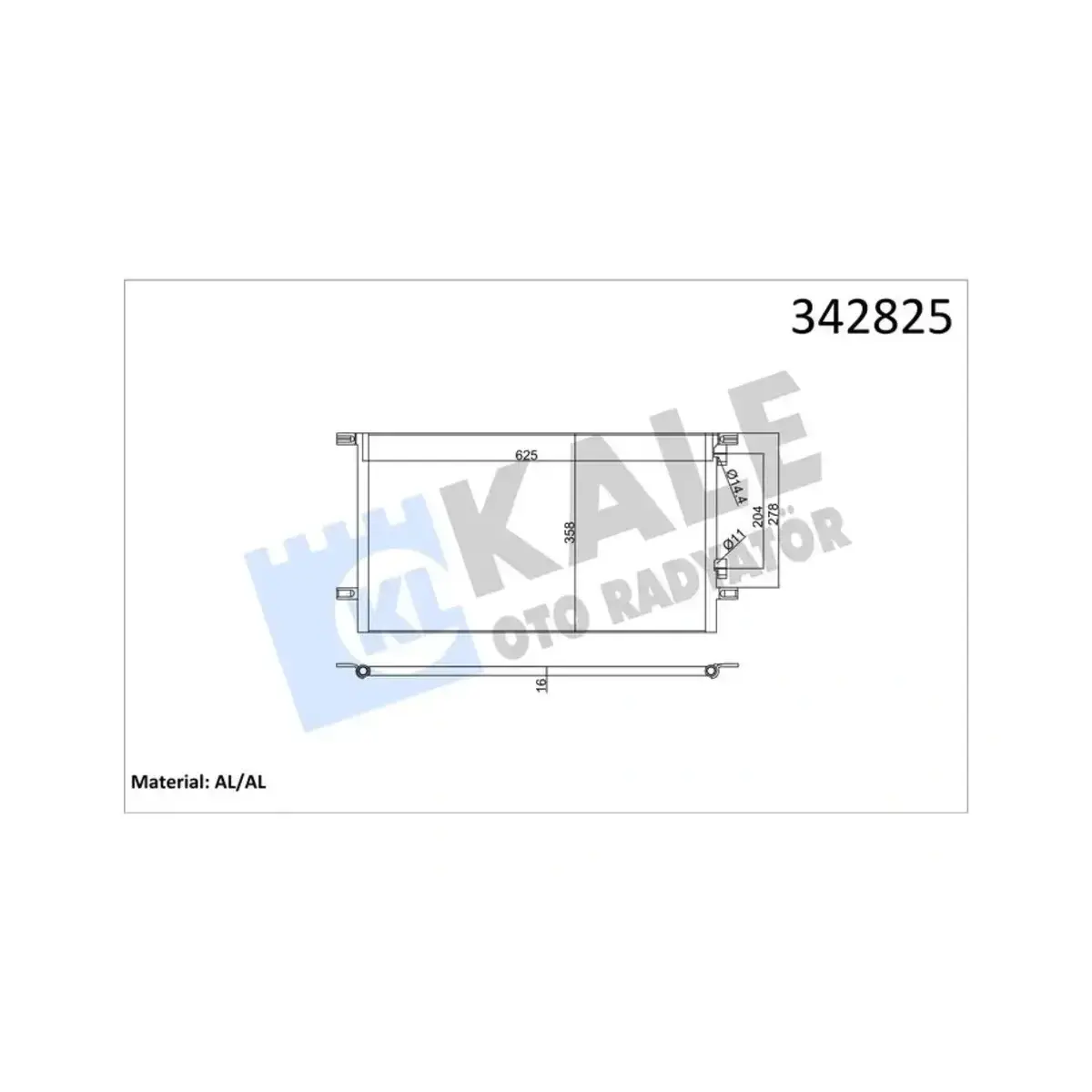 7701038395 KONDENSER LAGUNA I 1.6 16V 1.8 16V 1.9DTI AL AL KALE