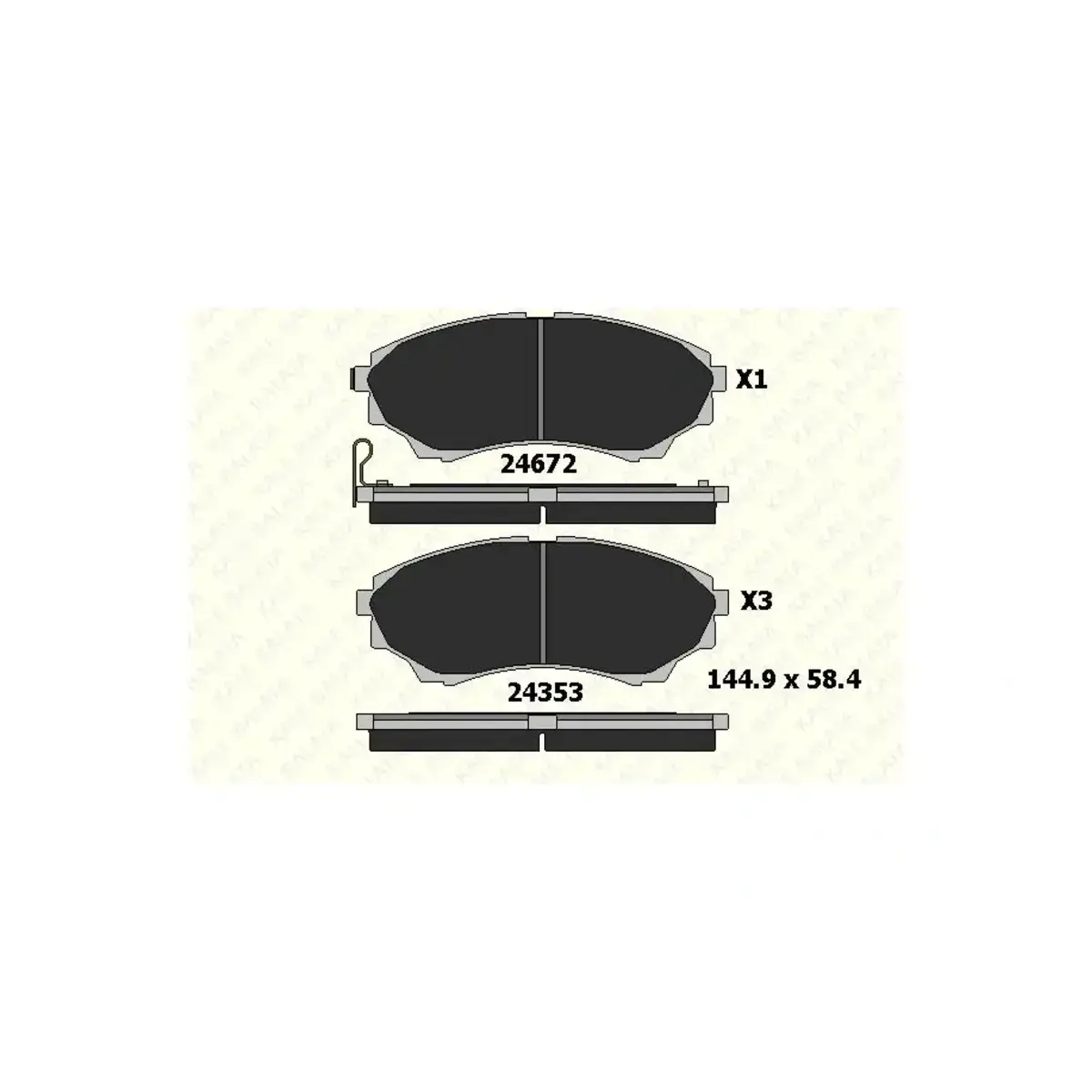 1360290 FREN BALATASI ON MAZDA 4X4 B 2500 RANGER 02-06 2.5 3.0 TD 06-12 KALE BALATA