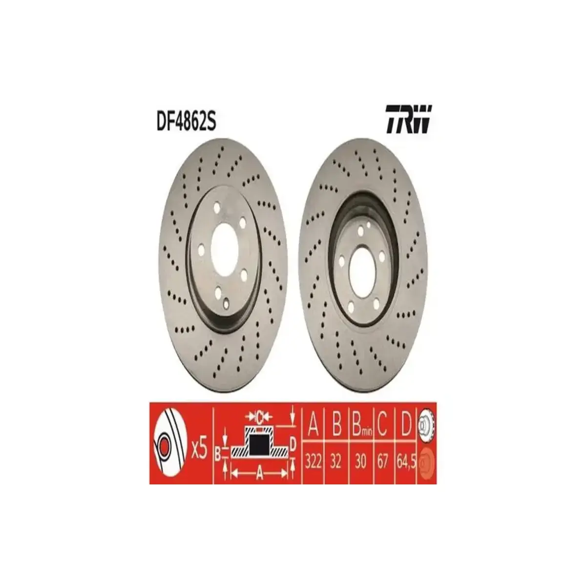 DF4862S FREN DISKI TRW DF4862S FREN DISKI TRW