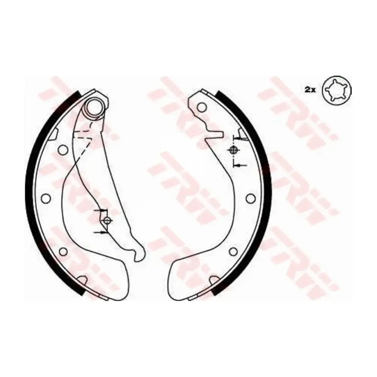GS8542 ARKA FREN BALATASI PABUCLU CORSA B 93-00 CORSA C 00-12 TIGRA 1.4 1.6 94-00 ASTRA F 92-98 TRW