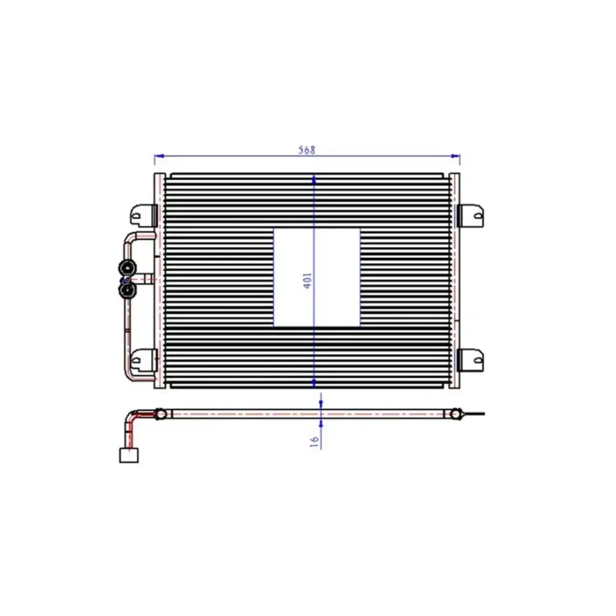 7700425843 KLIMA RADYATORU MEGANE I 1.4 1.6 16V SCENIC ORIS