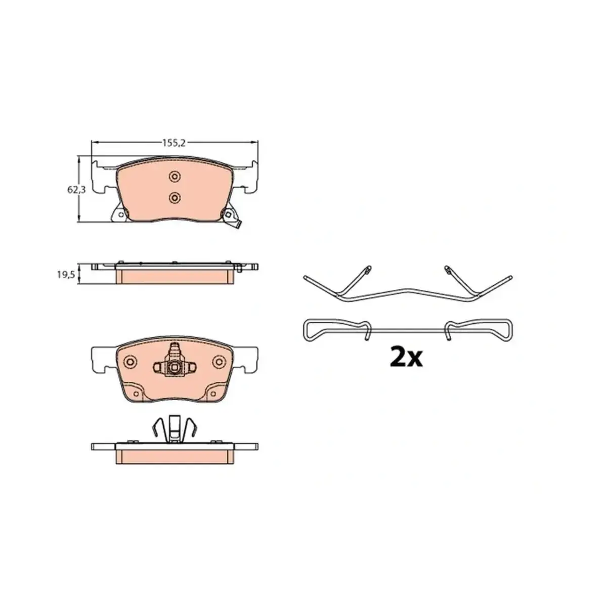 13478301 FREN BALATASI ON OPEL: ASTRA K 2015- ASTRA ( 16 JANT 300MM ) TRW
