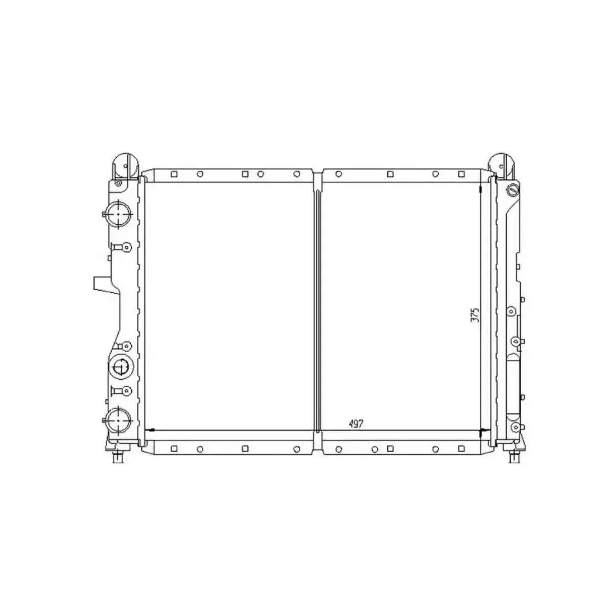 7655948 RADYATOR TMPR TIPO 1.4I 1.6I (MEK+AC+KLIMASIZ) (498x359x34) ORIS