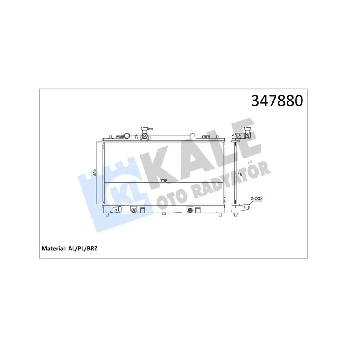 L32715200A RADYATOR 6 (MT) AL PL BRZ KALE