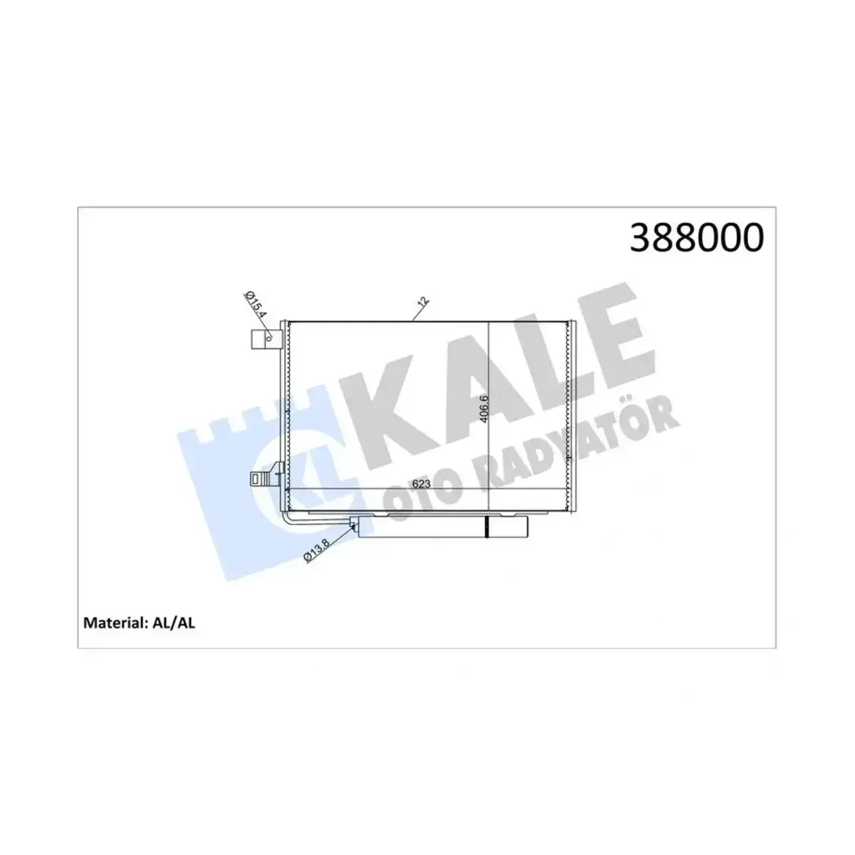 1695000654 KONDENSER A150-B150 AL AL KALE 1695000654 KONDENSER A150-B150 AL AL KALE