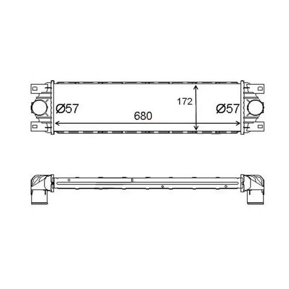 7701057121 TURBO RADYATORU (INTERCOOLER) MASTER II MOVANO 98> (738X175X40) (MEK. OTOM.) ORIS