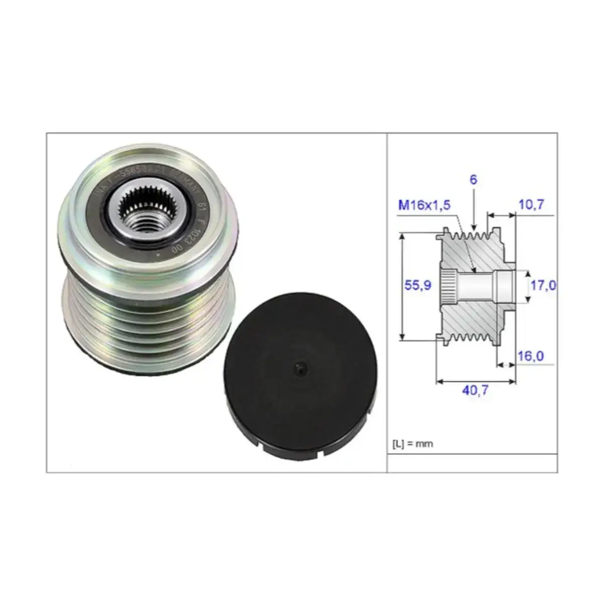 7701055871 ALTERNATOR KASNAGI (RULMANLI) CLIO II KANGO MEGANE SCENIC 1.9DCI 1.9DTI LAGUNA II 1.8 16V 2.0 16V ( INA