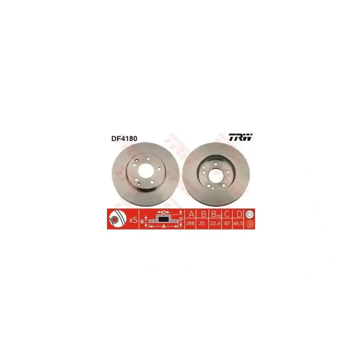 DF4180 FREN DISKI TRW DF4180 FREN DISKI TRW