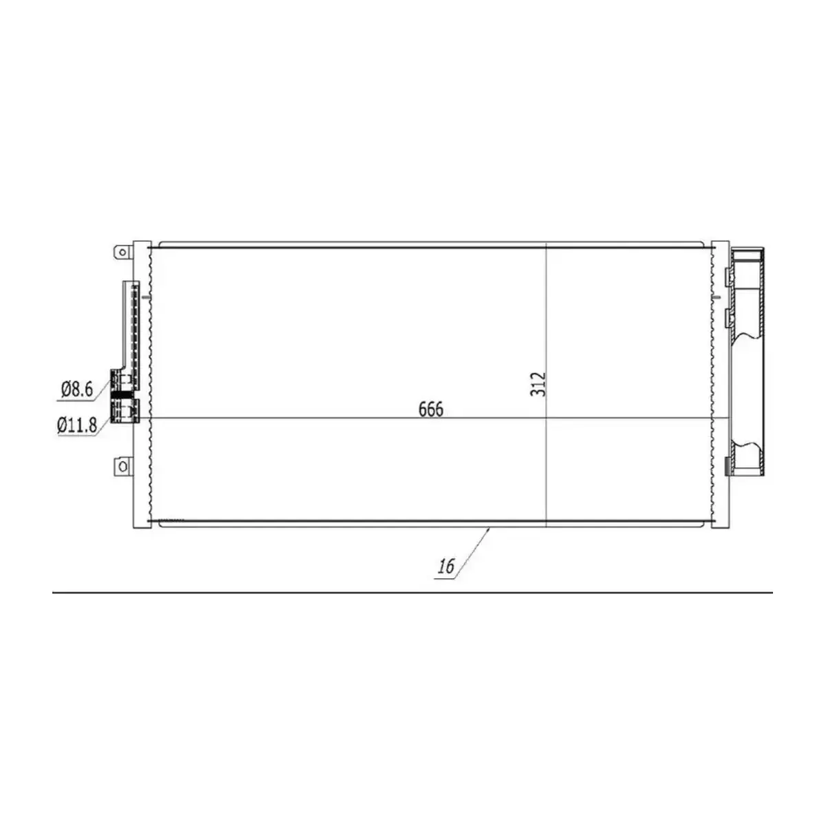 51819064 KLIMA RADYATORU (KONDANSER) 500 1.4I 07> (OTO. MEK.) ORIS