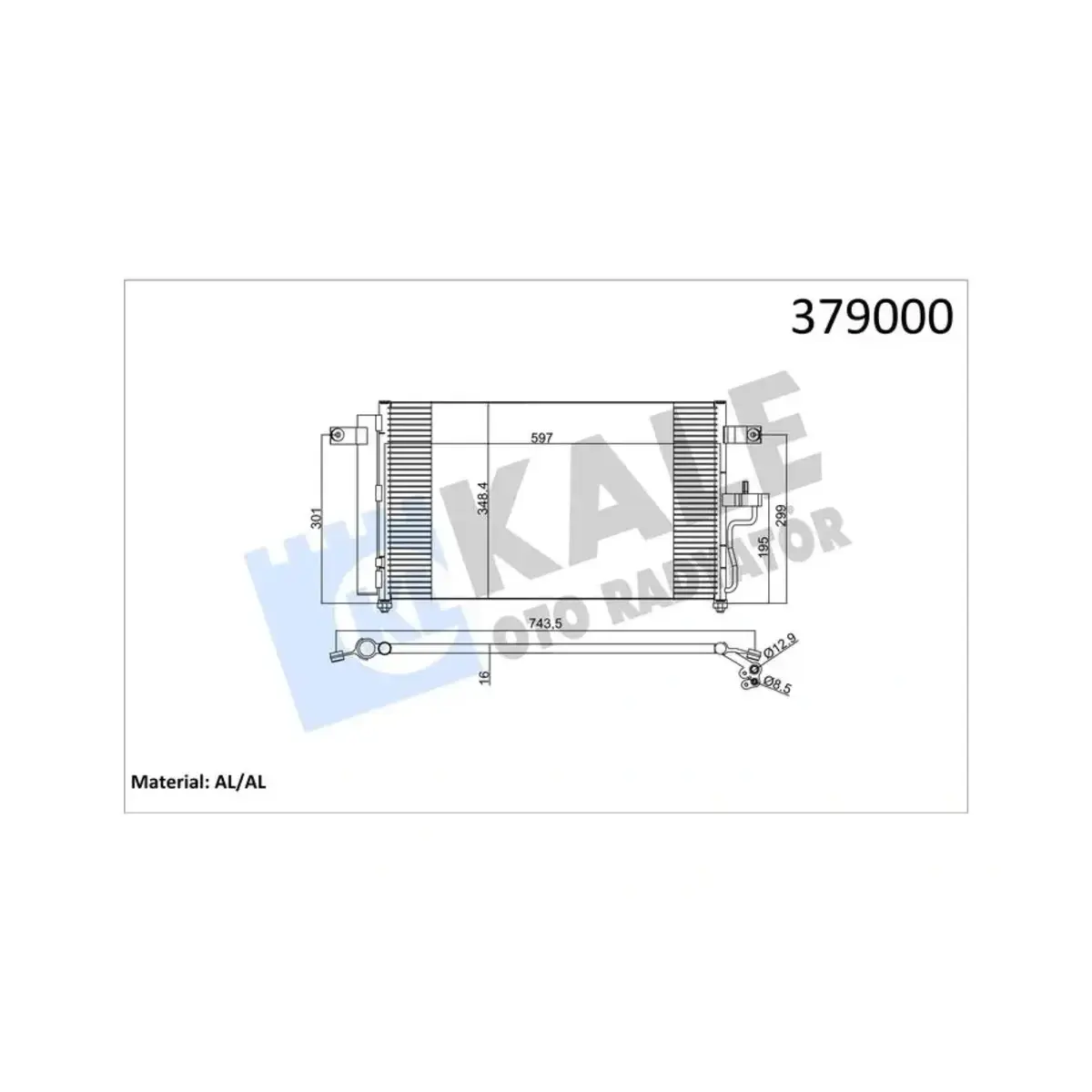 97606-25500 KONDENSER ACCENT MILENYUM 1.5 (00+) AL AL KALE