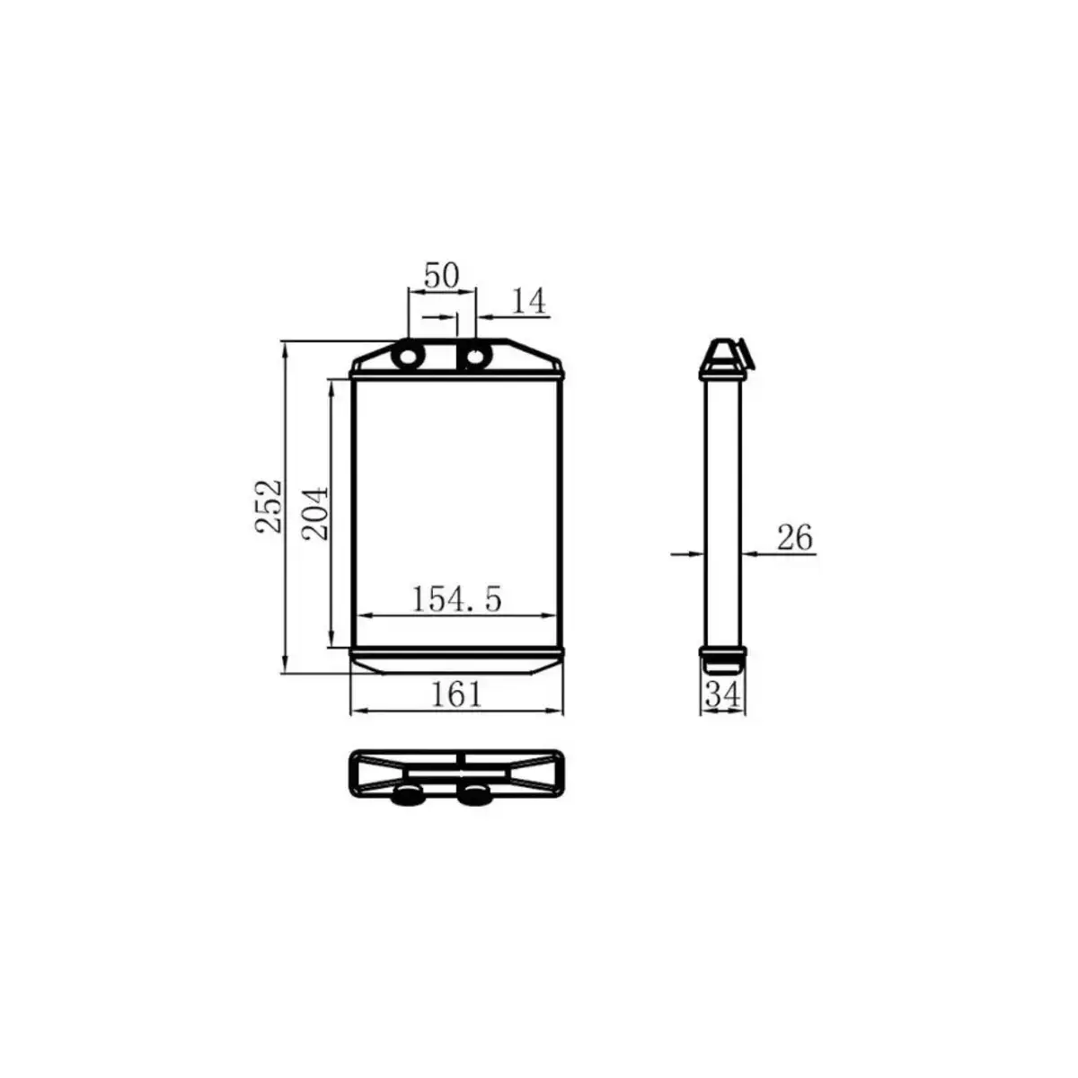 7701209819 KALORIFER RADYATORU KANGO III MASTER III CITAN MOVANO 2008- ORIS