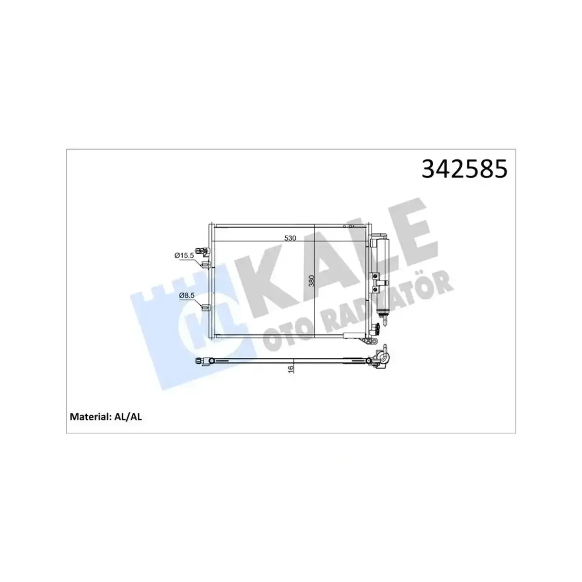 8200443897 KONDENSER CLIO III-MODUS 1.2 1.4 1.6 2.0 (05+) AL AL KALE
