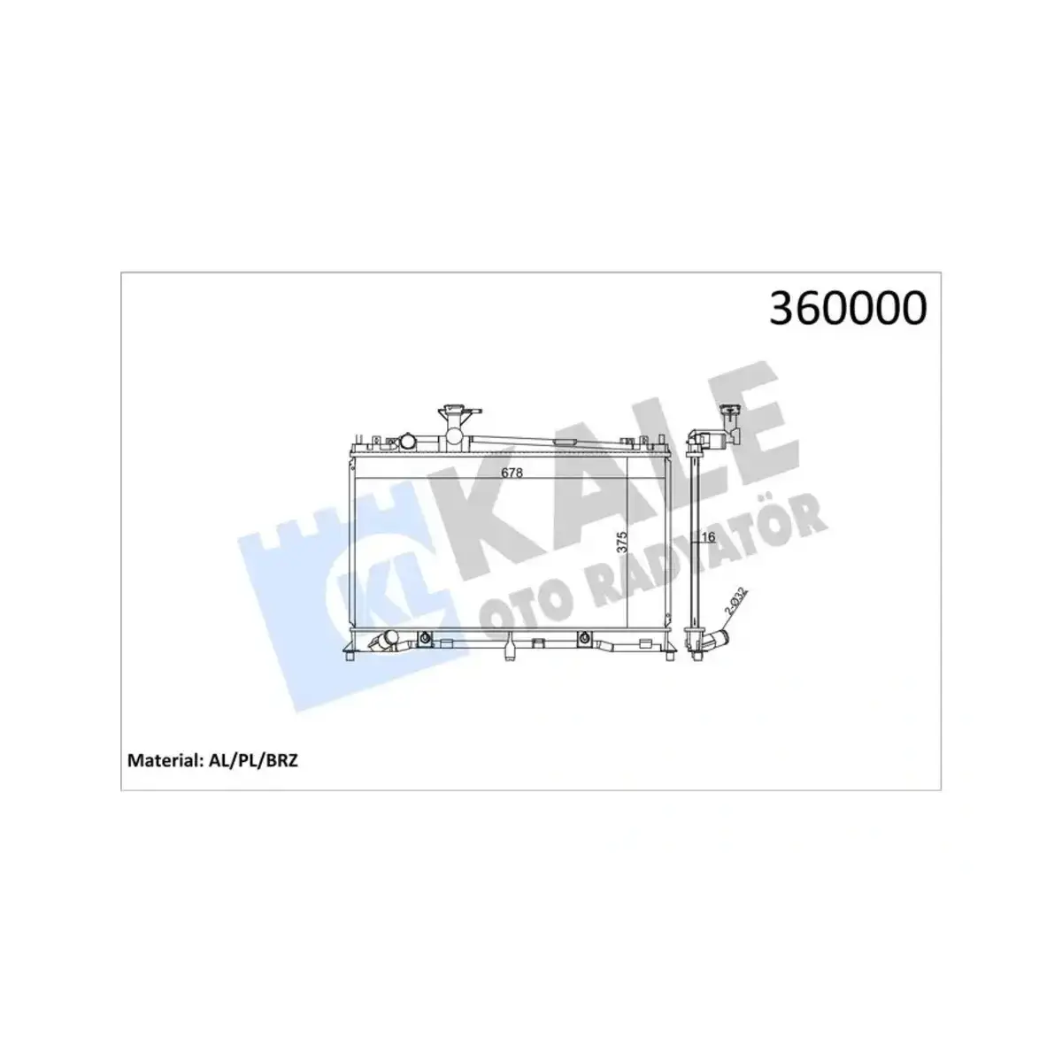 LF21-15-200 RADYATOR MAZDA 6 (GG) 6 (GY) (AT) AL PL BRZ KALE