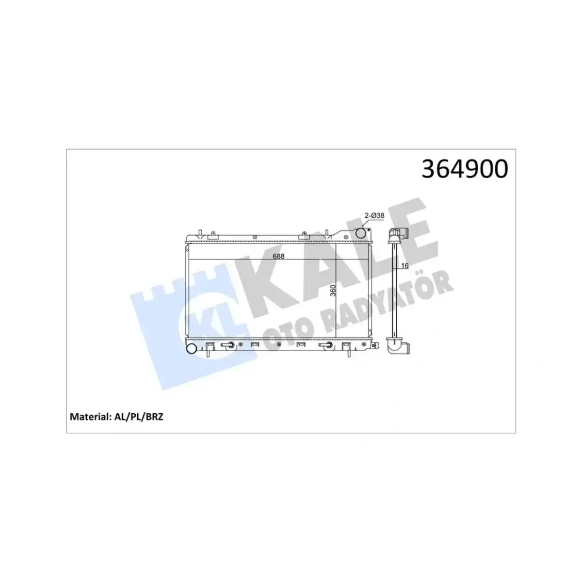 45111SA010 RADYATOR FORESTER (02+) (AT) AL PL BRZ KALE