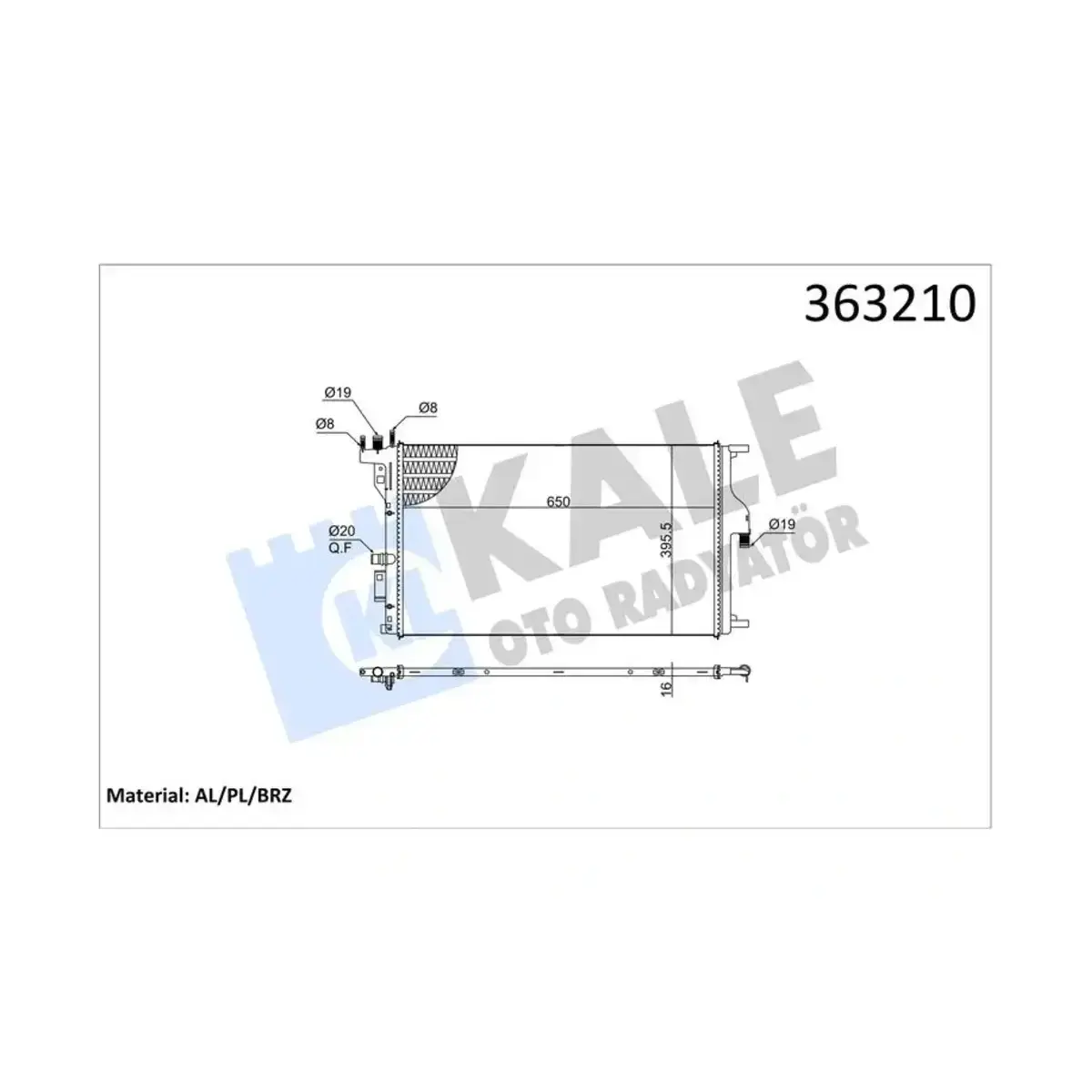 214107273R SU RADYATORU ARA SOGUTUCU BRAZING 16MM DUSTER LODGY 1.5DCI 12=> (MT) KALE