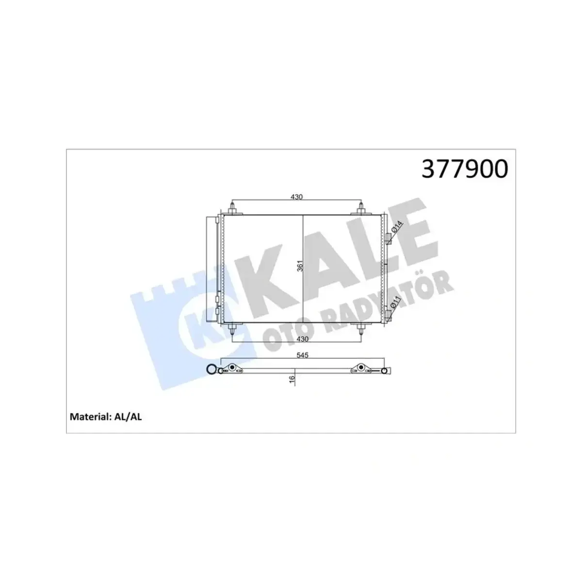 6455GK KONDENSER C4-P307 (TU5JP4) 1.6 16V (ET3J4) 1.4 16V (01-06) BERLINGO III-PARTNER TEPEE AL AL KALE
