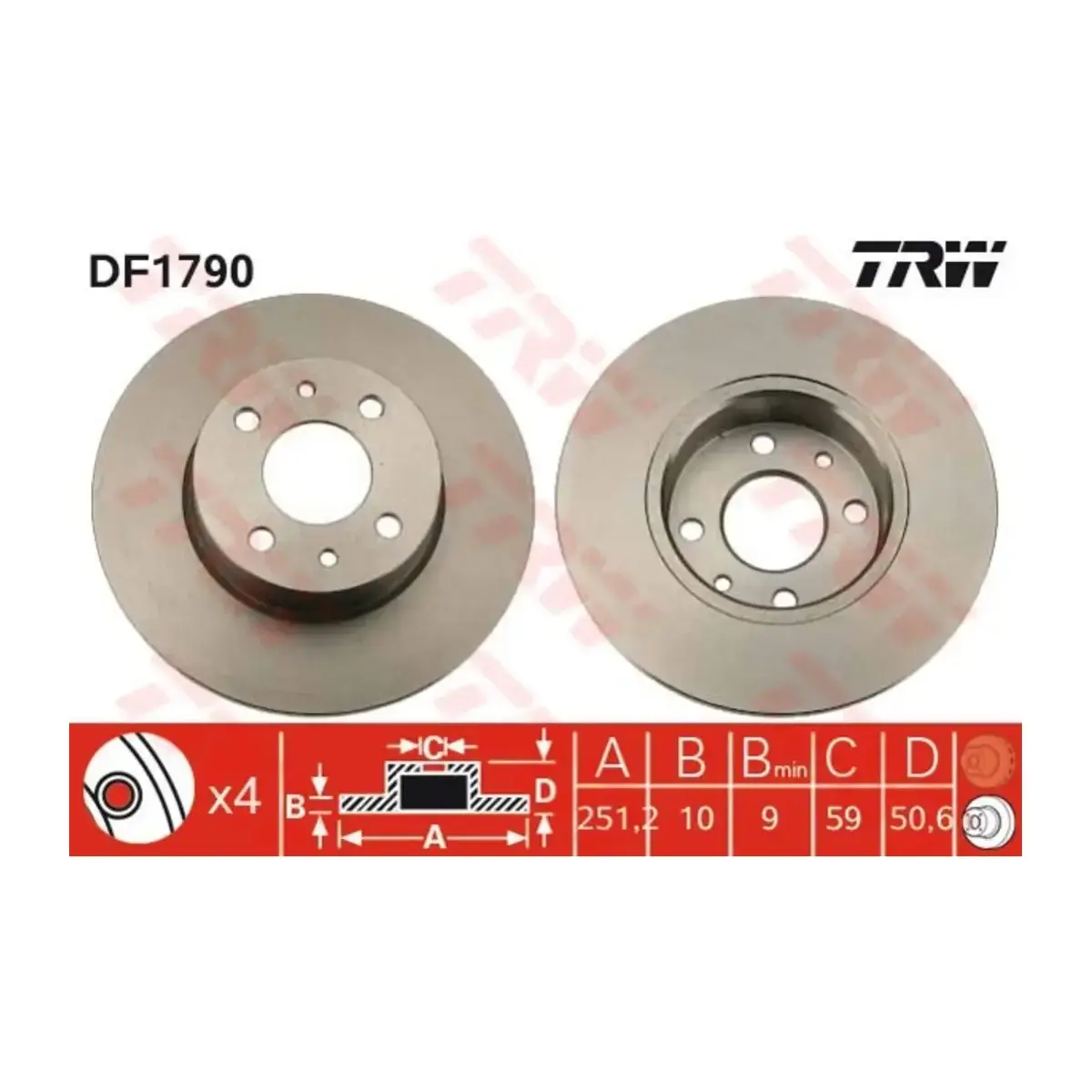 46758715 FREN DISKI ARKA 1.4 1.6 1.9 STILO 1.4 T.JET LINEA BRAVO 2007 TRW