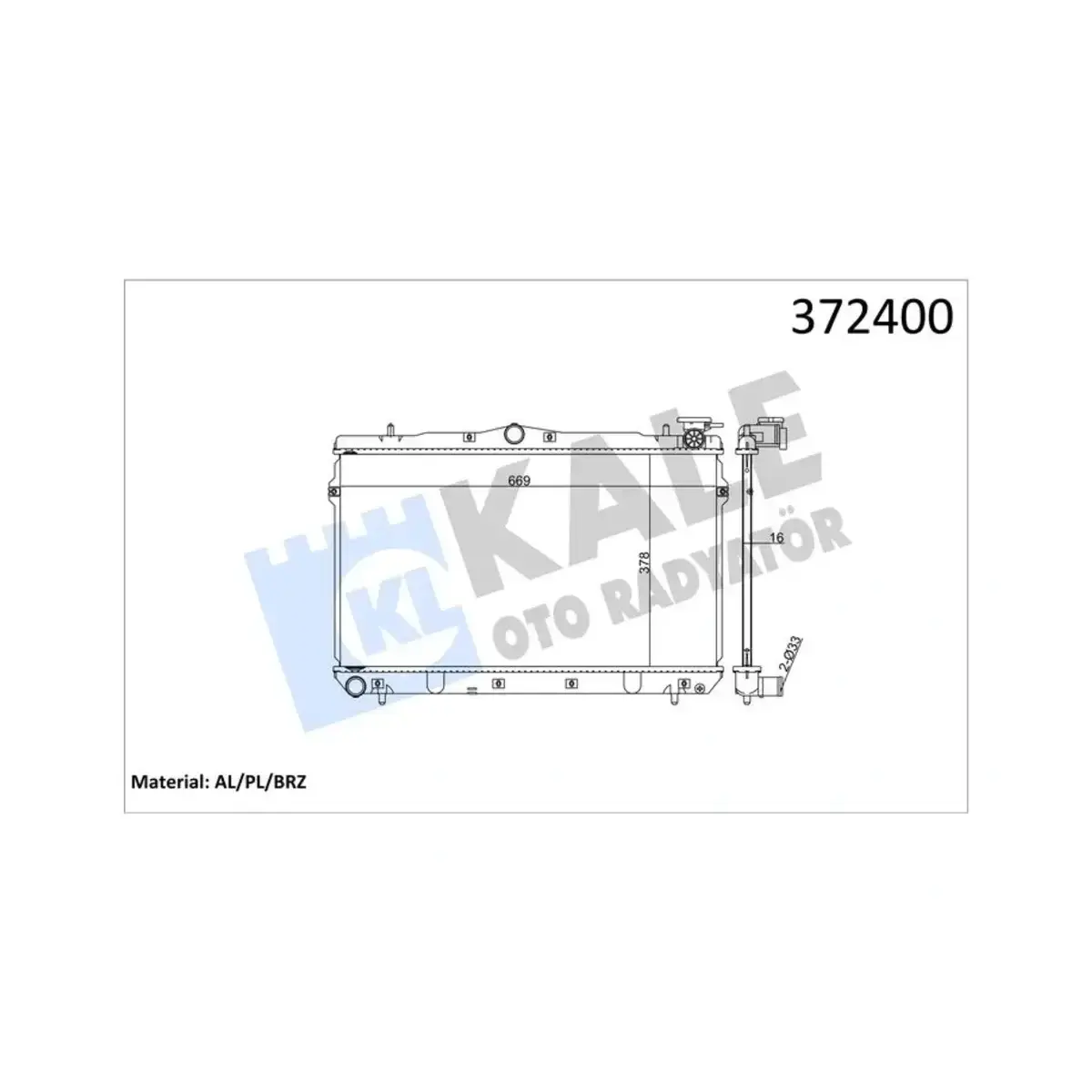 25310-29010 RADYATOR COUPE-ELANTRA II (MT) AL PL BRZ KALE