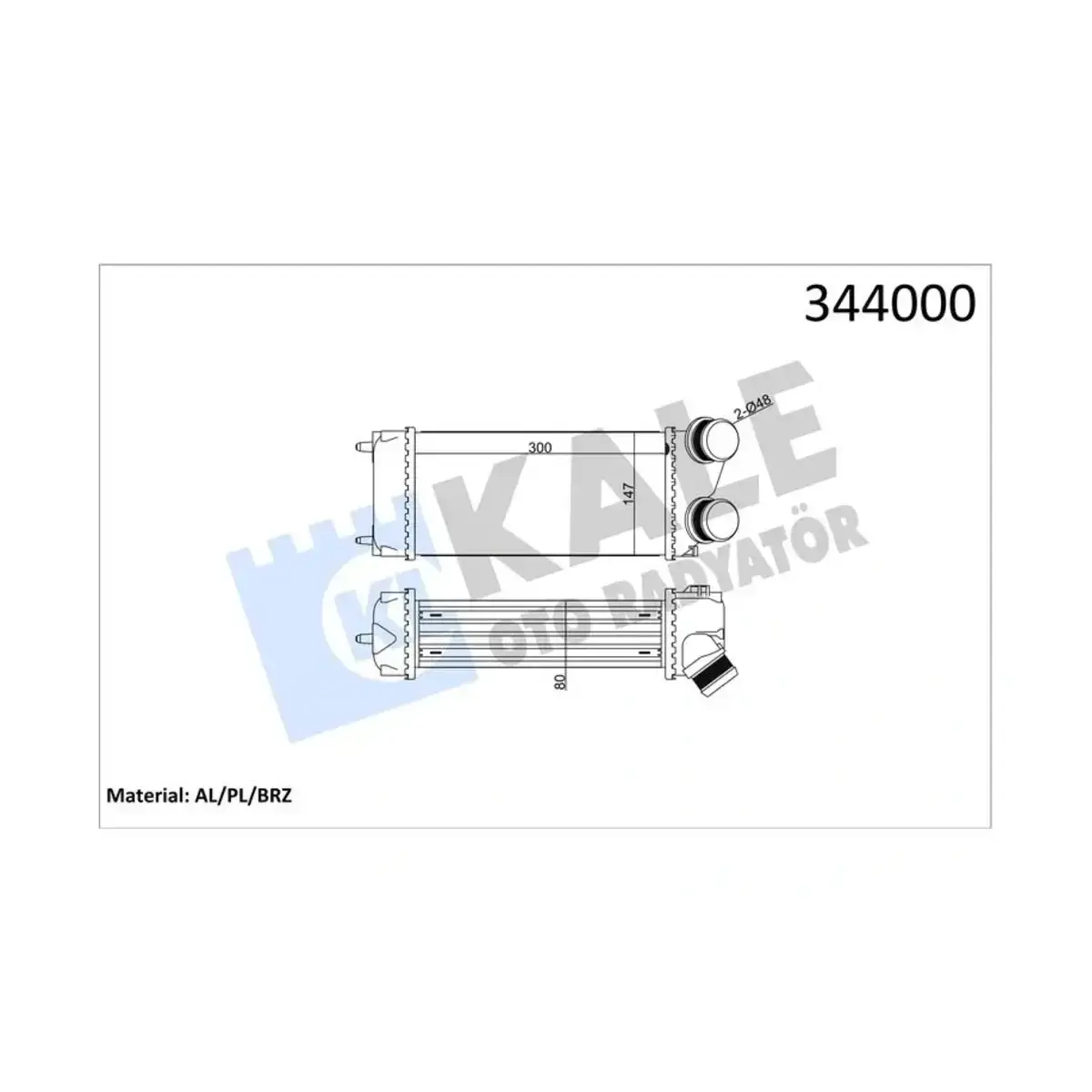 0384H5 INTERCOOLER 307 YM-C4-C4 PICASSO (DV6) 1.6HDI (06+) AL PL BRZ KALE