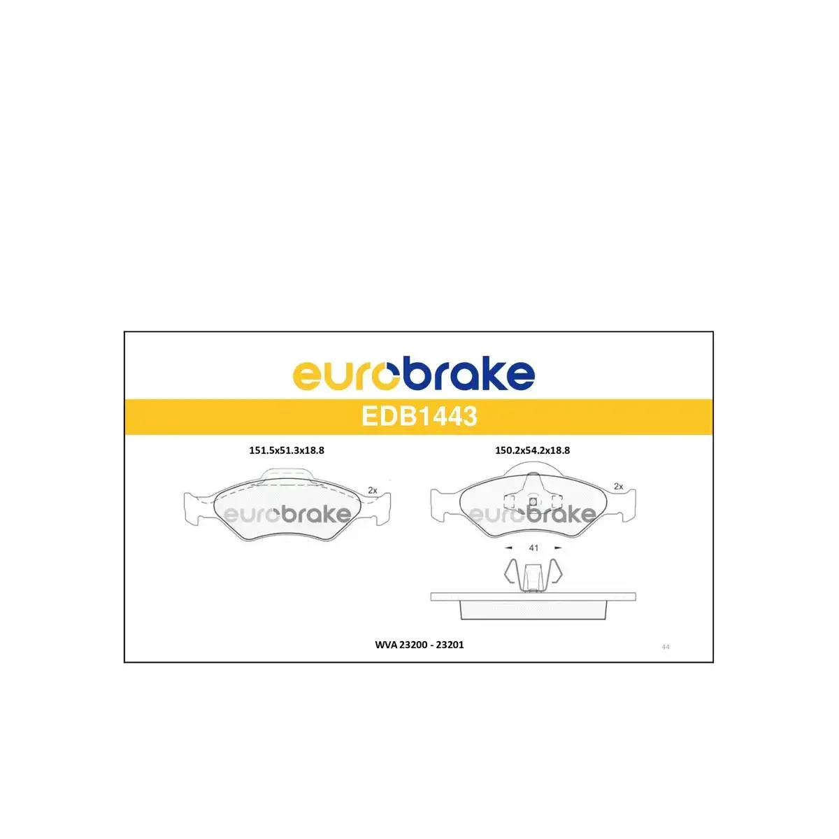 1111857 FREN BALATASI ON FORD COURIER FIESTA KA 09/99> EUROBRAKE