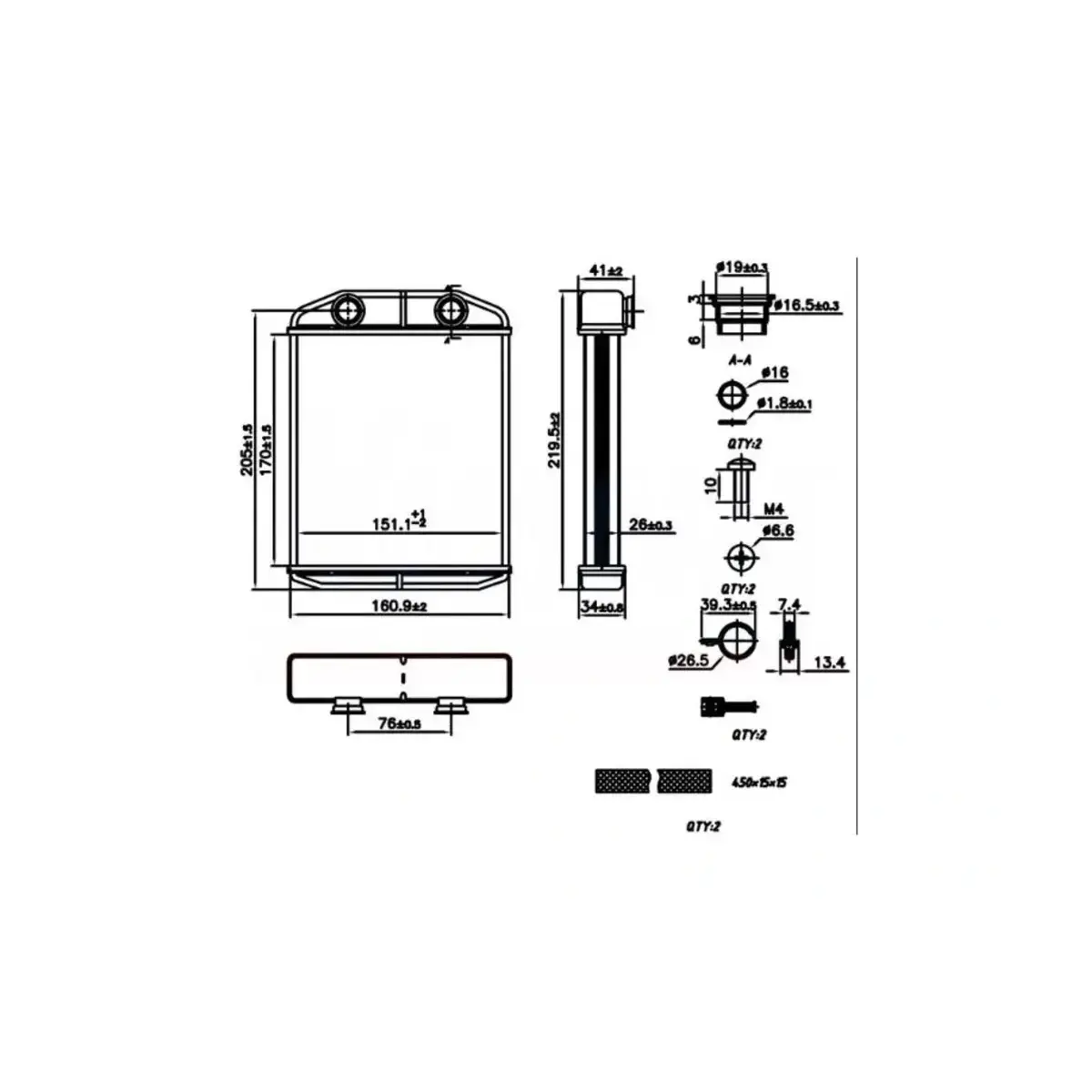 271151577R KALORIFER RADYATORU CLIO IV DENSO TIP(168X155X26) ORIS