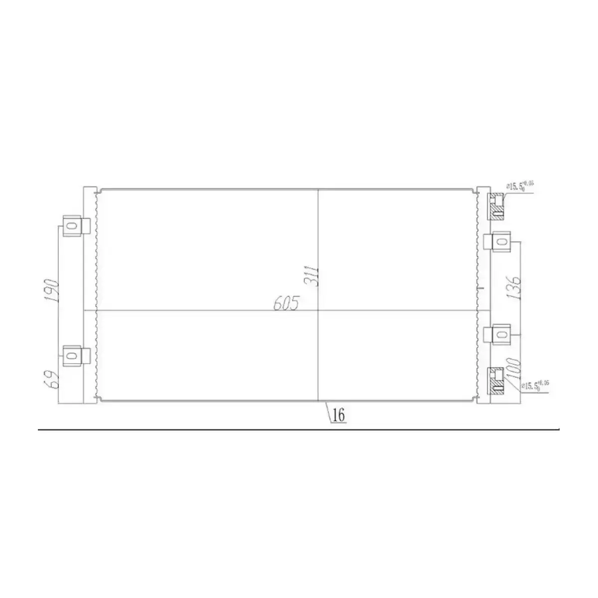 46799862 KLIMA RADYATORU (KONDANSER) A M PUNTO 1.2I 1999> 94811 ORIS
