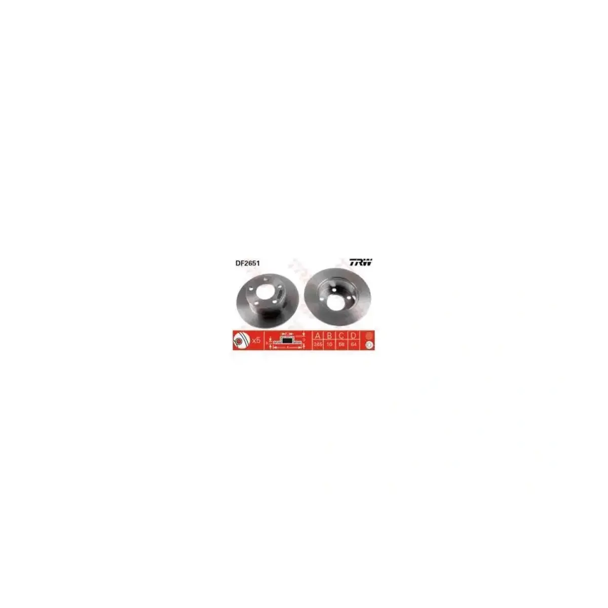 4A0615601A FREN DISKI ARKA DELİKSİZ A6 1994 - 2005 100 1990 - 1994 TRW