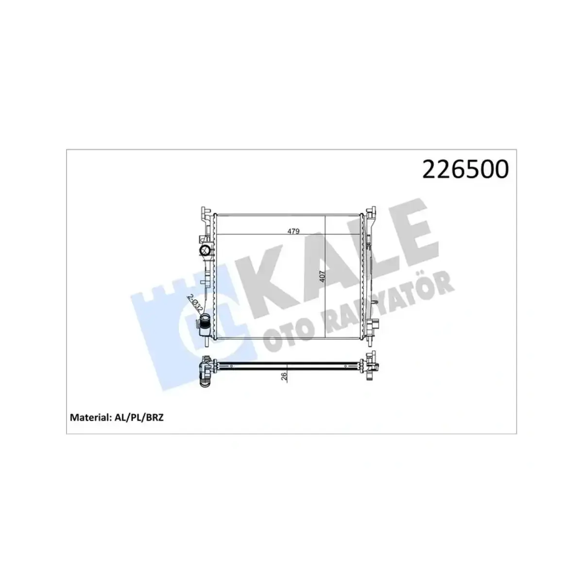 8200245596 SU RADYATORU CLIO II SYMBOL II 1.5 DCI 2001-2012 KALE